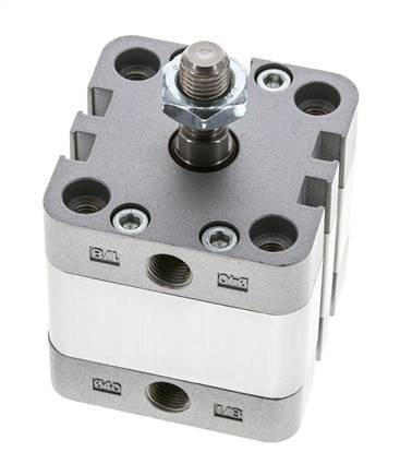 ISO 21287 Compacte Enkelwerkende Cilinder 40-10mm - Magnetisch - Mannelijke Stang