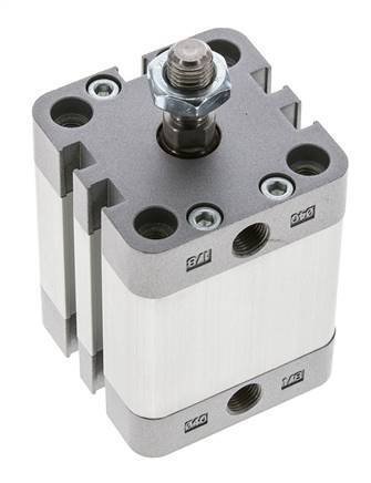 ISO 21287 Compact Single Acting Cylinder 40-25mm - Magnetic - Male Rod