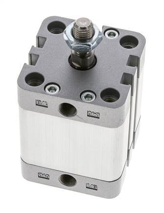 ISO 21287 Compacte Enkelwerkende Cilinder 40-25mm - Magnetisch - Mannelijke Stang