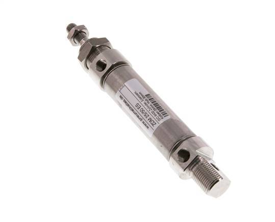 ISO 6432 ronde Dubbelwerkende Cilinder 25-50mm - magnetisch - RVS