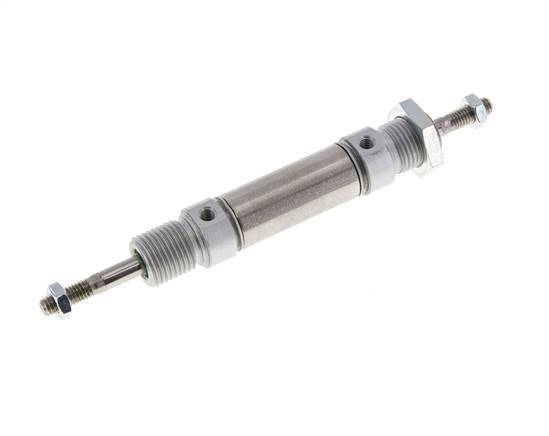 ISO 6432 Ronde Dubbelwerkende Cilinder 16-10mm - Magnetisch - Buitendraad - Dubbele Zuigerstang