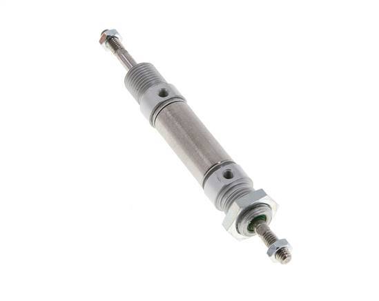 ISO 6432 Ronde Dubbelwerkende Cilinder 16-10mm - Magnetisch - Buitendraad - Dubbele Zuigerstang