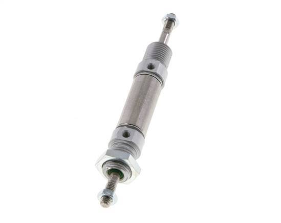 ISO 6432 Ronde Dubbelwerkende Cilinder 16-10mm - Magnetisch - Buitendraad - Dubbele Zuigerstang