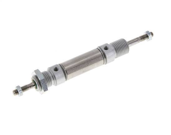 ISO 6432 Ronde Dubbelwerkende Cilinder 16-10mm - Magnetisch - Buitendraad - Dubbele Zuigerstang