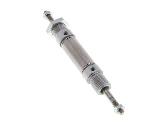 ISO 6432 Ronde Dubbelwerkende Cilinder 16-10mm - Magnetisch - Buitendraad - Dubbele Zuigerstang