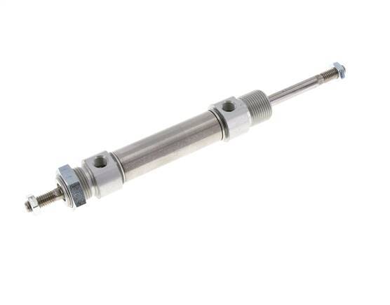 ISO 6432 Ronde Dubbelwerkende Cilinder 20-40mm - Magnetisch - Buitendraad - Dubbele Zuigerstang