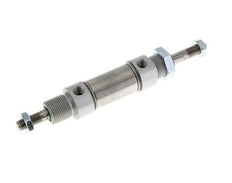 ISO 6432 Round Double Acting Cylinder 25-10mm - Magnetic - Male Threaded - Double Rod