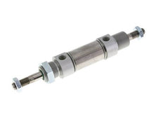 ISO 6432 Ronde Dubbelwerkende Cilinder 25-10mm - Magnetisch - Buitendraad - Dubbele Zuigerstang