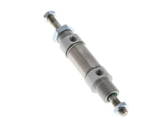 ISO 6432 Ronde Dubbelwerkende Cilinder 25-10mm - Magnetisch - Buitendraad - Dubbele Zuigerstang