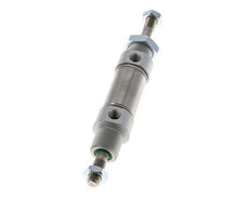 ISO 6432 Ronde Dubbelwerkende Cilinder 25-10mm - Magnetisch - Buitendraad - Dubbele Zuigerstang