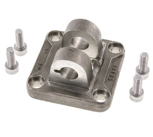 Clevis Female 80 mm ISO 15552 ISO 21287 Stainless steel 316 (1.4401)