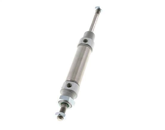 ISO 6432 Ronde Dubbelwerkende Cilinder 25-50mm - Magnetisch - Buitendraad - Dubbele Zuigerstang