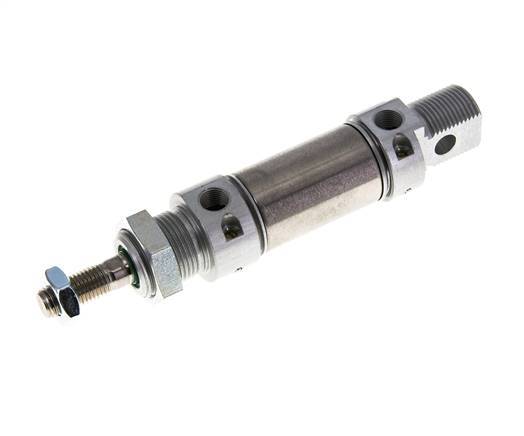 ISO 6432 Round Double Acting Cylinder 25-10mm - Magnetic - Damping