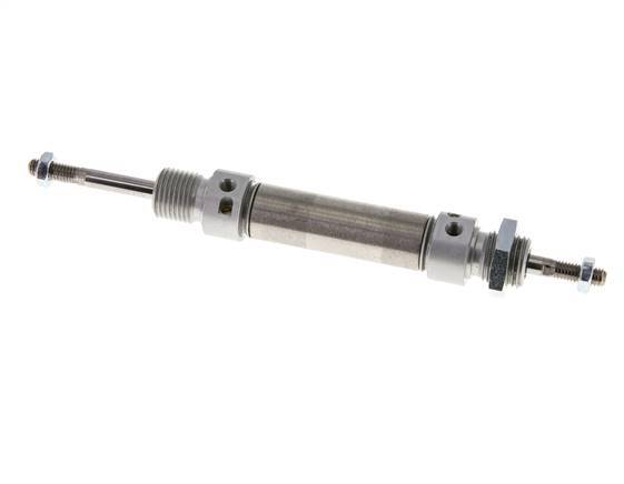 ISO 6432 Ronde Dubbelwerkende Cilinder 16-25mm - Magnetisch - Demping - Buitendraad - Dubbele Zuigerstang