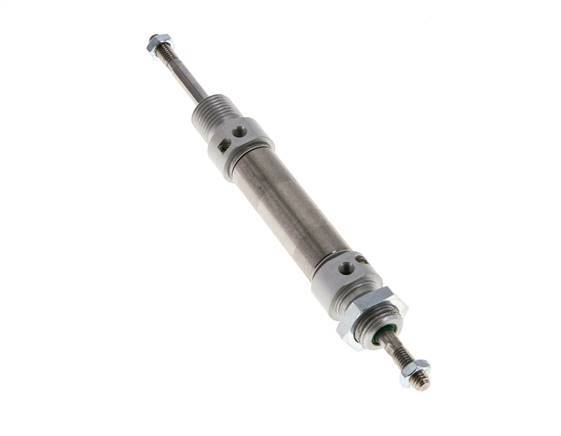 ISO 6432 Ronde Dubbelwerkende Cilinder 16-25mm - Magnetisch - Demping - Buitendraad - Dubbele Zuigerstang