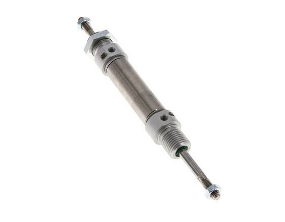 ISO 6432 Ronde Dubbelwerkende Cilinder 16-25mm - Magnetisch - Demping - Buitendraad - Dubbele Zuigerstang