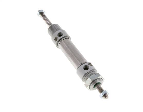 ISO 6432 Ronde Dubbelwerkende Cilinder 20-25mm - Magnetisch - Demping - Buitendraad - Dubbele Zuigerstang