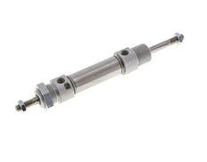 ISO 6432 Round Double Acting Cylinder 20-25mm - Magnetic - Damping - Male Threaded - Double Rod