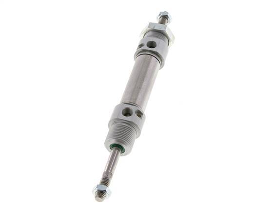 ISO 6432 Ronde Dubbelwerkende Cilinder 20-25mm - Magnetisch - Demping - Buitendraad - Dubbele Zuigerstang