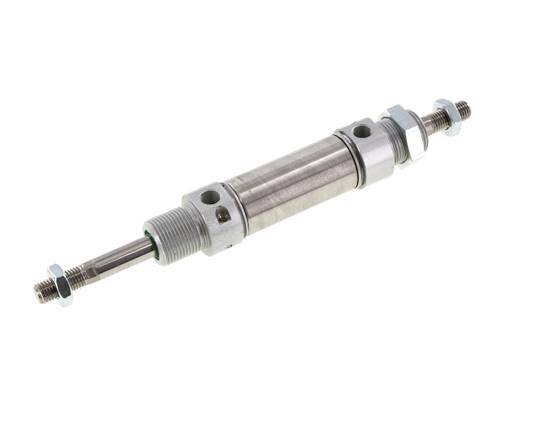 ISO 6432 Ronde Dubbelwerkende Cilinder 25-25mm - Magnetisch - Demping - Buitendraad - Dubbele Zuigerstang