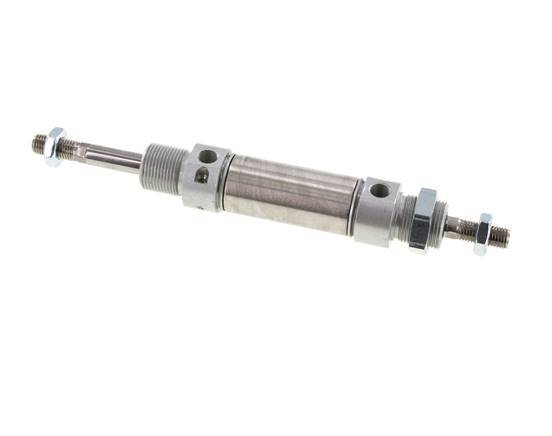 ISO 6432 Ronde Dubbelwerkende Cilinder 25-25mm - Magnetisch - Demping - Buitendraad - Dubbele Zuigerstang
