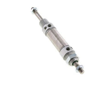 ISO 6432 Ronde Dubbelwerkende Cilinder 25-25mm - Magnetisch - Demping - Buitendraad - Dubbele Zuigerstang
