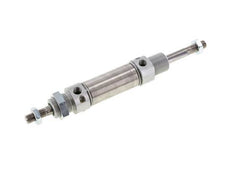 ISO 6432 Ronde Dubbelwerkende Cilinder 25-25mm - Magnetisch - Demping - Buitendraad - Dubbele Zuigerstang