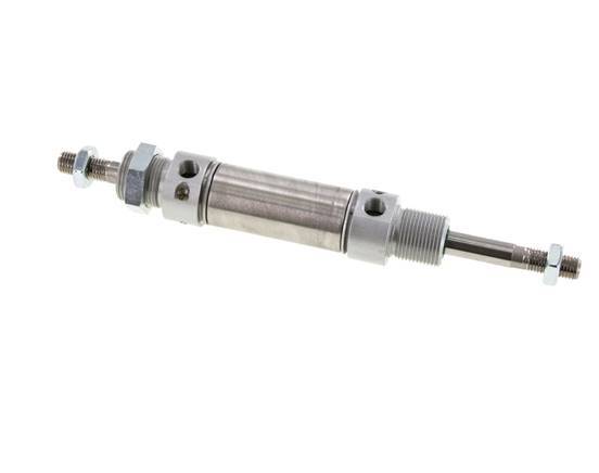 ISO 6432 Ronde Dubbelwerkende Cilinder 25-25mm - Magnetisch - Demping - Buitendraad - Dubbele Zuigerstang