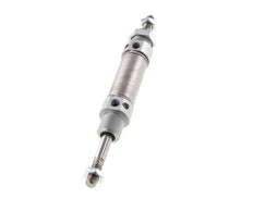 ISO 6432 Ronde Dubbelwerkende Cilinder 25-25mm - Magnetisch - Demping - Buitendraad - Dubbele Zuigerstang