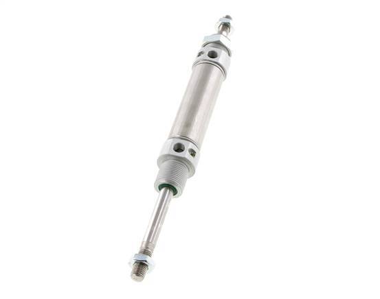 ISO 6432 Ronde Dubbelwerkende Cilinder 25-50mm - Magnetisch - Demping - Buitendraad - Dubbele Zuigerstang