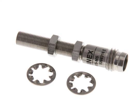 Inductieve benaderingsschakelaar 0,8 mm M5x0,5 M8 (3-polig)
