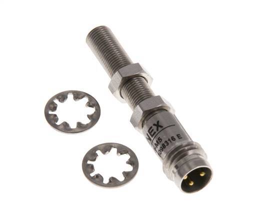 Inductieve benaderingsschakelaar 0,8 mm M5x0,5 M8 (3-polig)
