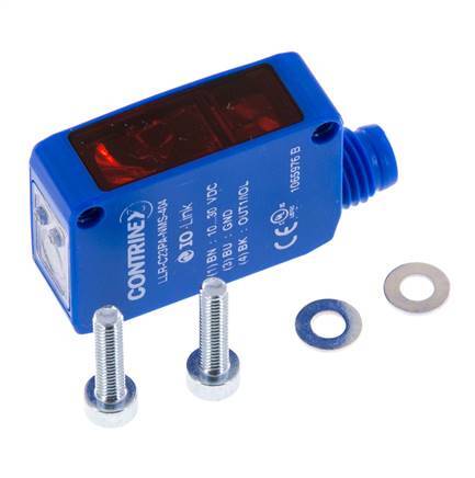 Eenrichtingslichtschermontvanger 0-30000 mm M8 3-polig