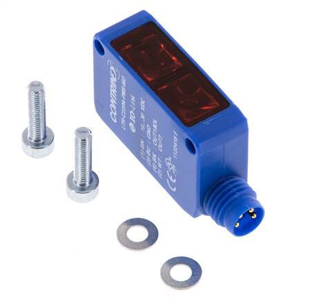 Diffuus-reflecterende foto-elektrische sensor 3-1500 mm M8 4-pins