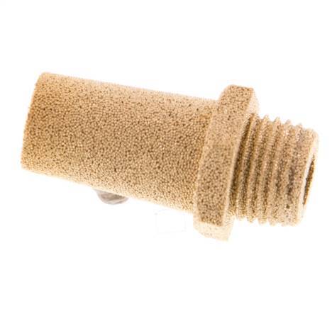 G1/4'' Gesinterd Brons Pneumatische Geluiddemper Zeshoekige Koppeling [2 Stuks]