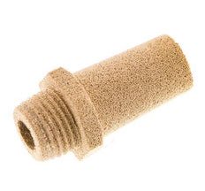 G1/4'' Gesinterd Brons Pneumatische Geluiddemper Zeshoekige Koppeling [2 Stuks]