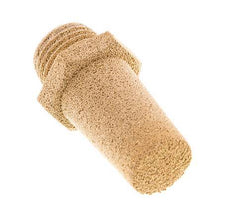 G1/4'' Gesinterd Brons Pneumatische Geluiddemper Zeshoekige Koppeling [2 Stuks]
