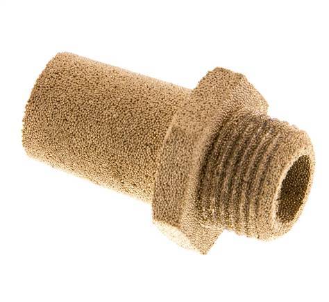 G3/8'' Gesinterd Brons Pneumatische Geluiddemper Zeskantige Koppeling [2 Stuks]