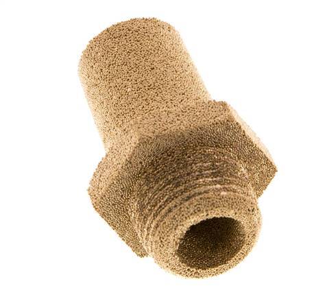 G3/8'' Gesinterd Brons Pneumatische Geluiddemper Zeskantige Koppeling [2 Stuks]