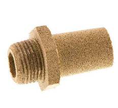 G3/8'' Gesinterd Brons Pneumatische Geluiddemper Zeskantige Koppeling [2 Stuks]