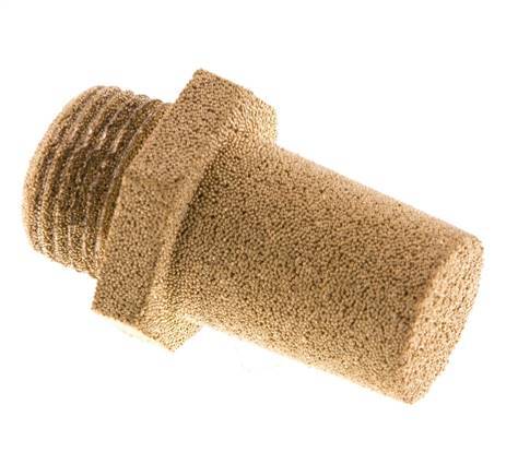 G3/8'' Gesinterd Brons Pneumatische Geluiddemper Zeskantige Koppeling [2 Stuks]