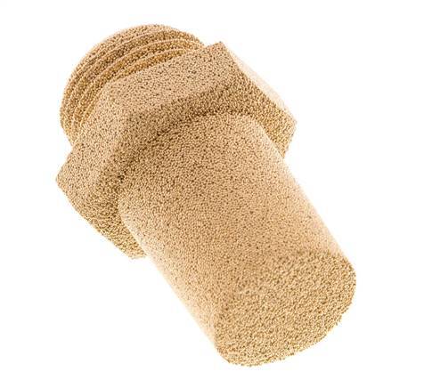 G1/2'' Gesinterd Brons Pneumatische Geluiddemper Zeshoekige Koppeling