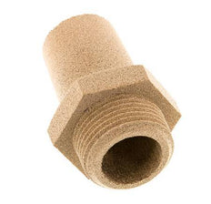 G1'' Sintered Bronze Pneumatic Muffler Hexagonal Fitting