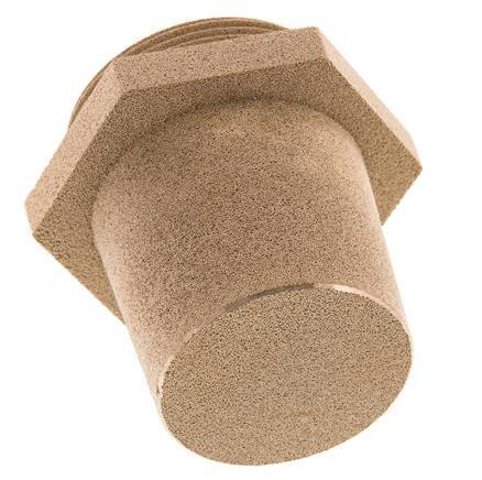 G2'' Gesinterd Brons Pneumatische Geluiddemper Zeshoekige Koppeling