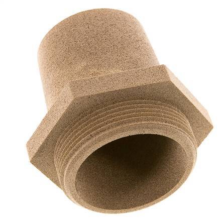 G2'' Gesinterd Brons Pneumatische Geluiddemper Zeshoekige Koppeling