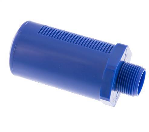 G3/4'' Kunststof Pneumatische Geluiddemper Zelfreinigende Granulaat Vulling