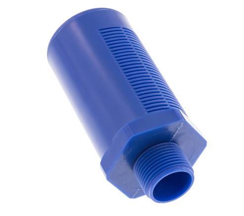 G3/4'' Kunststof Pneumatische Geluiddemper Zelfreinigende Granulaat Vulling