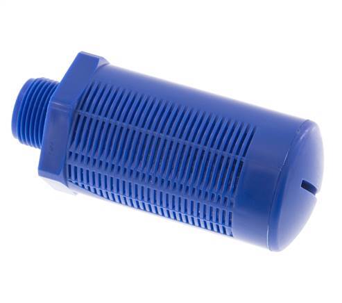G3/4'' Kunststof Pneumatische Geluiddemper Zelfreinigende Granulaat Vulling