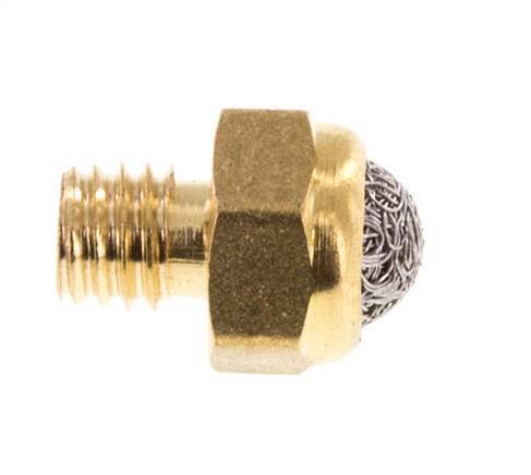 M5 Messing Compacte Pneumatische Geluiddemper 1.4301 Draadgaas [5 Stuks]