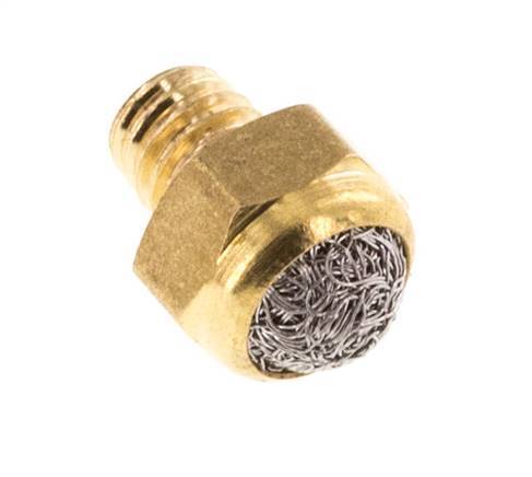 M5 Messing Compacte Pneumatische Geluiddemper 1.4301 Draadgaas [5 Stuks]